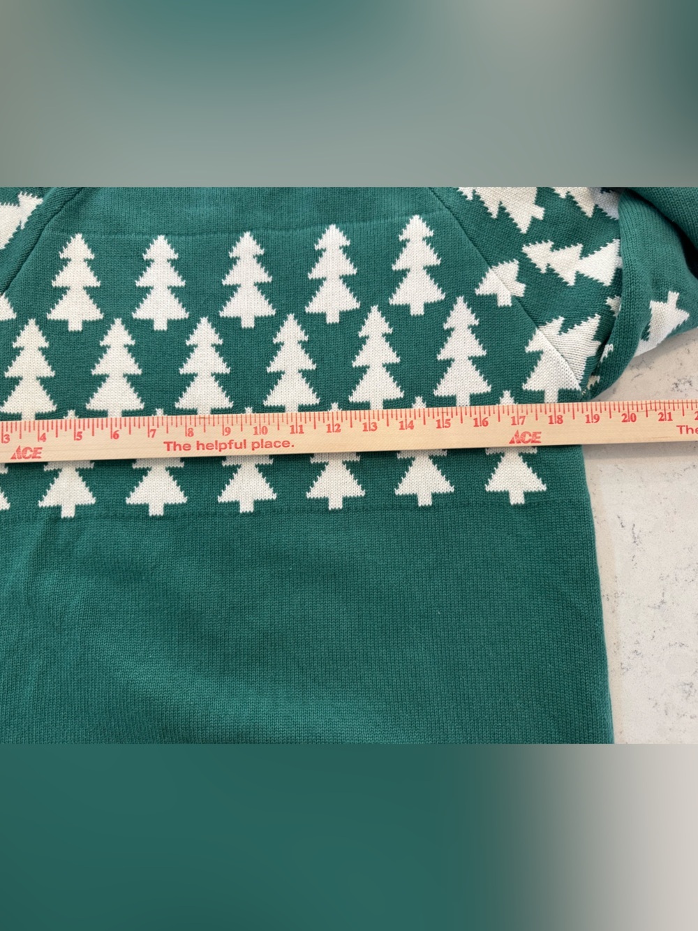 Hanna Andersson Green Christmas tree Fair Isle Cotton Sweater Sz S Cozy Holiday - Picture 8 of 9